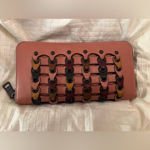 COACH accordion colorblock Coach Link wallet - Picture 2 of 14